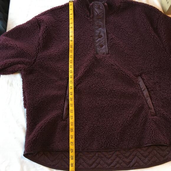 NWT ATHLETA Cozy Sherpa Snap Sweatshirt 2X - Picture 11 of 12